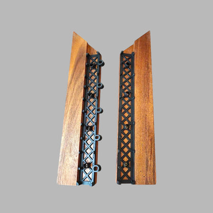 Kit de finition d'angle pour dalles de terrasse en acacia